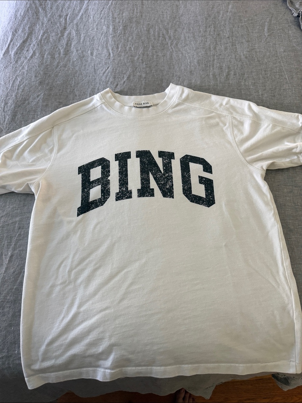 ANINE BING woman  T-Shirt with Black BING Graphic